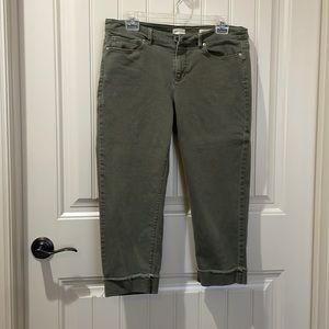 I Jill cropped sage green jean